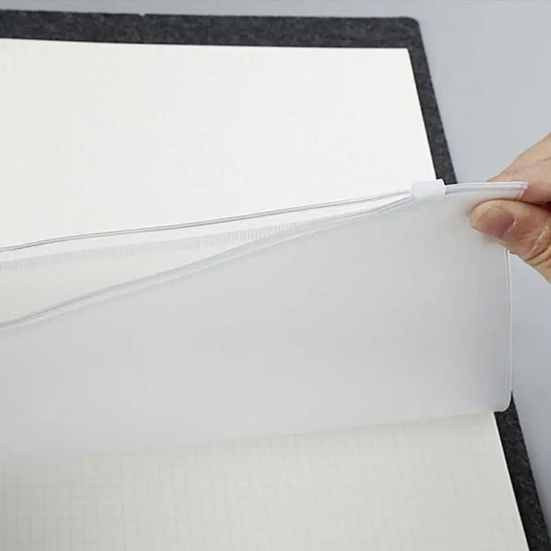 10-1PCS A5 File Holder Standard Transparent A6 A7 PVC Loose Leaf Budget Binder Pouch with Zipper Filing Organizer School Suppli