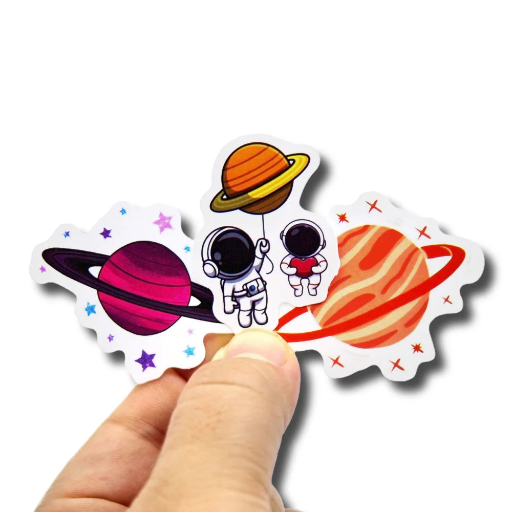 10/100Pcs Cute Stickers Pack Kawaii Space Planet Aesthetic Stationery Supplies Office School Scrapbooking Supplies Korean Paper