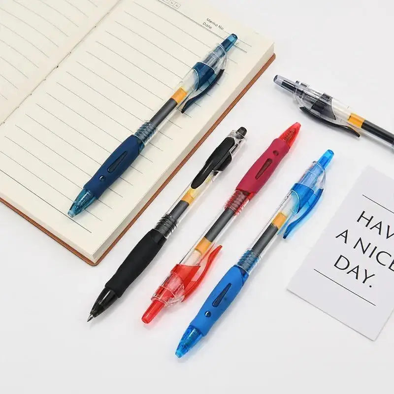 10/30PCS Gel Pens Refills Set Kawaii Stationery Writing Pen Black/Red/Blue Ink 0.5 mm Ballpoint Pen For Office & School Supplies