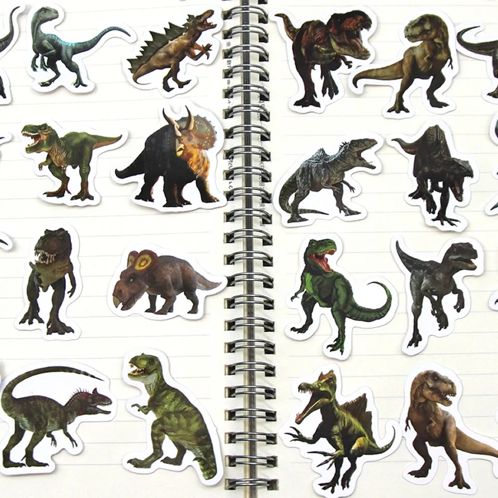 10/50/100pcs Funny Dinosaur Stickers, Cartoon Decals Toy Stationery Guitar Phone Bicycle Laptop Luggage Car Graffiti Kids Sticker
