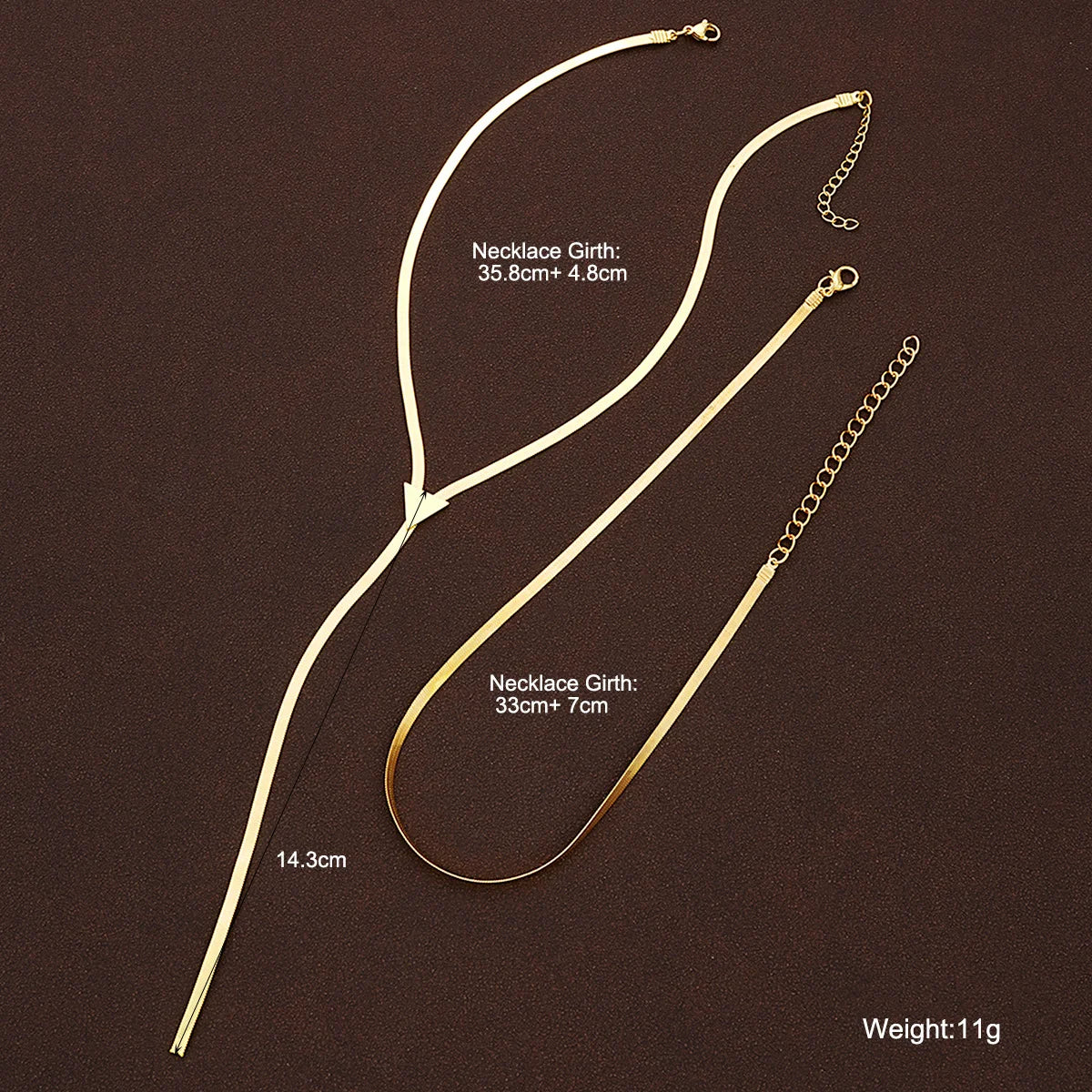 New Vintage Sexy Multiler Triangle Long Tassel Necklace for Women Minimalist Goth Gold Color Snake Chain Neck Jewelry Gifts