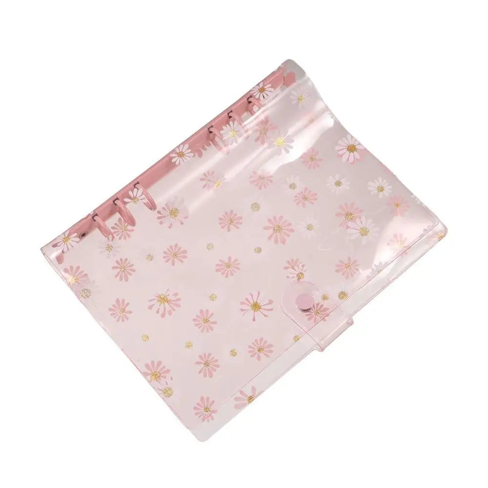 Loose Leaf Ring Student Stationery Journal Binder Binder File Folder Daisy Notebook Binder Literary Binder Shell Notebook Cover