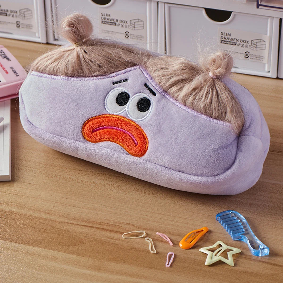 Ugly Doll Plush Brand Funny Pencil Bag Girl Heart Storage Bag plus Toy Pencil Case Korean Stationery Office Cultural Supplies