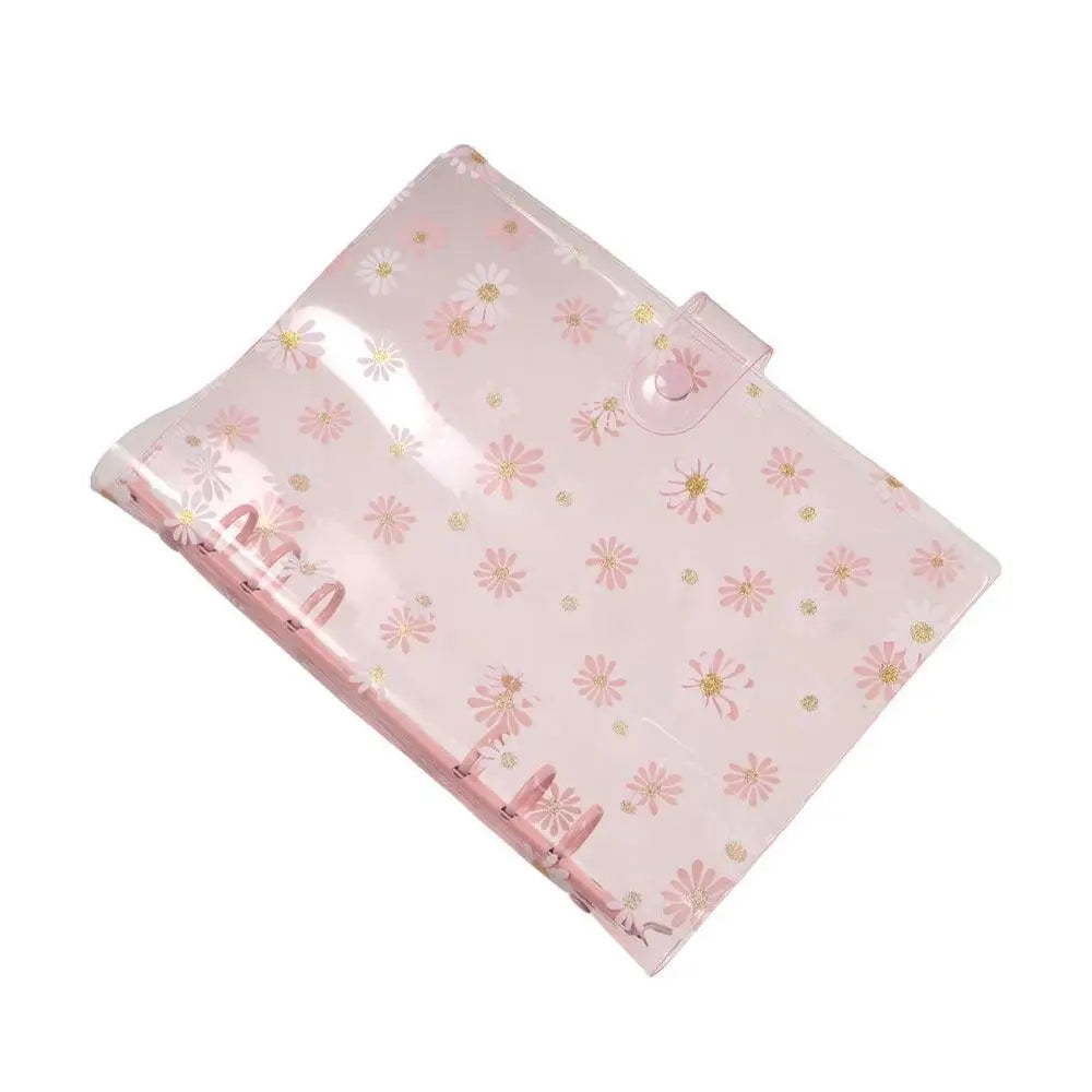 Loose Leaf Ring Student Stationery Journal Binder Binder File Folder Daisy Notebook Binder Literary Binder Shell Notebook Cover