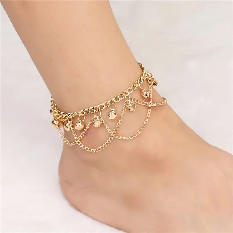 Bohemian Style Tassel Bell Anklet - Women'S Fashion Colorful Beach Foot Jewelry Wholesale Versatile & Unique Design Anklet