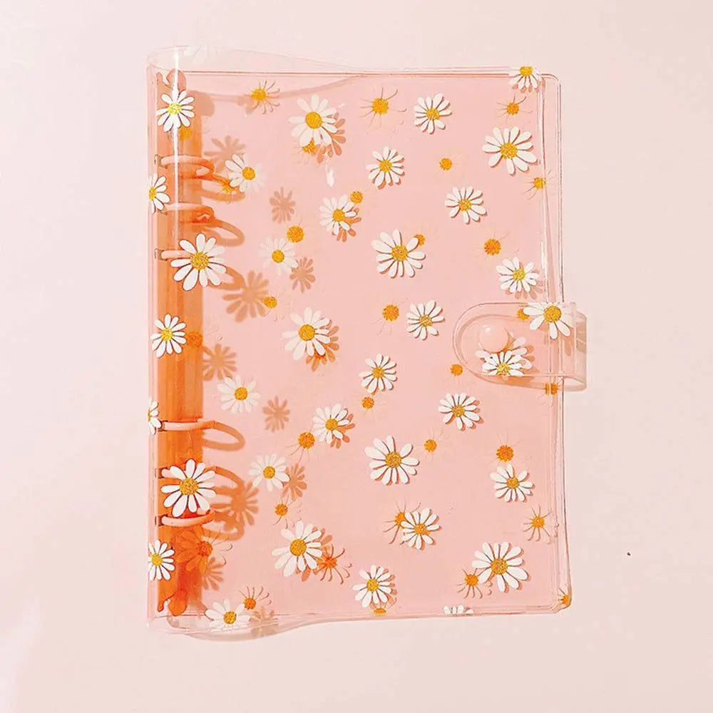 Loose Leaf Ring Student Stationery Journal Binder Binder File Folder Daisy Notebook Binder Literary Binder Shell Notebook Cover
