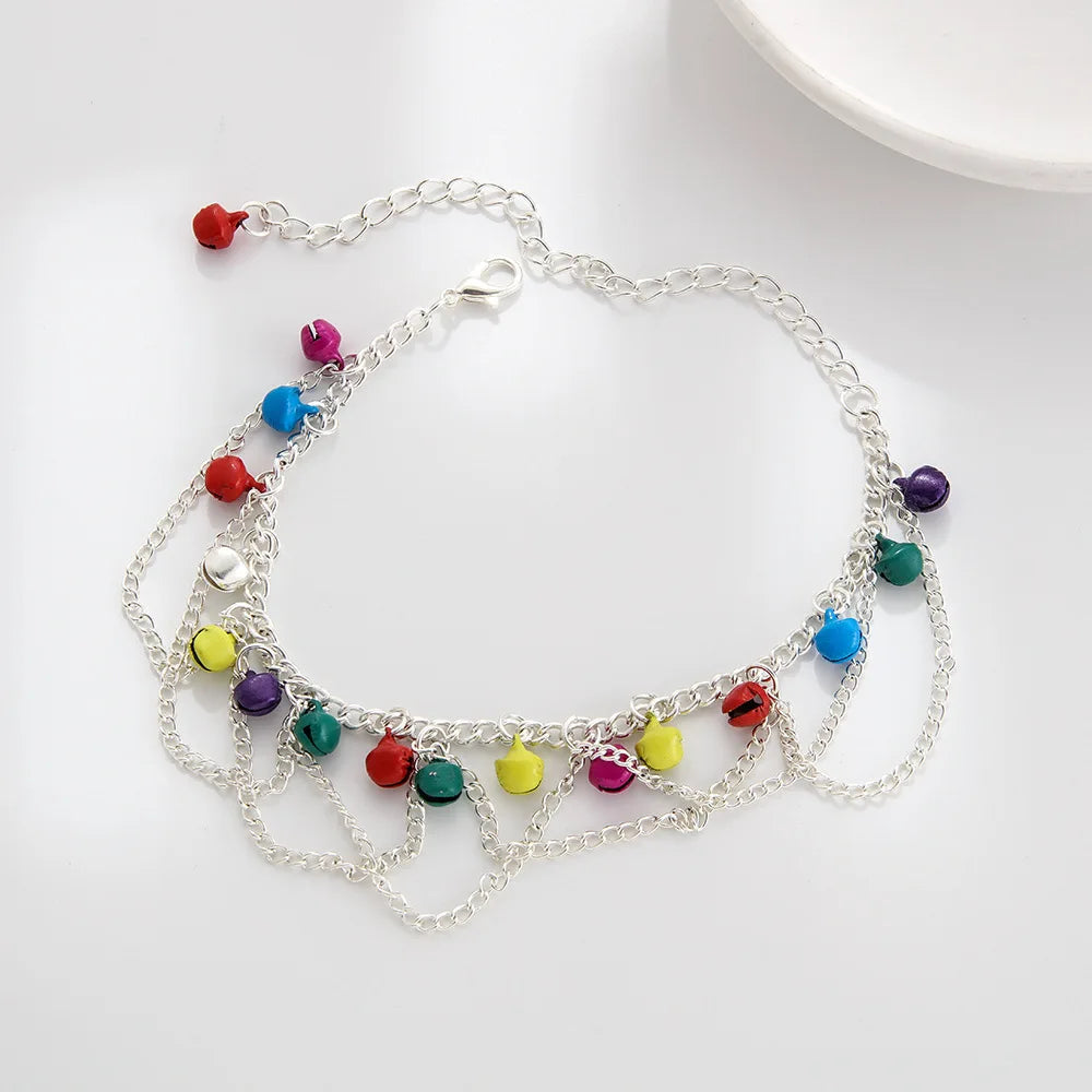 Bohemian Style Tassel Bell Anklet - Women'S Fashion Colorful Beach Foot Jewelry Wholesale Versatile & Unique Design Anklet