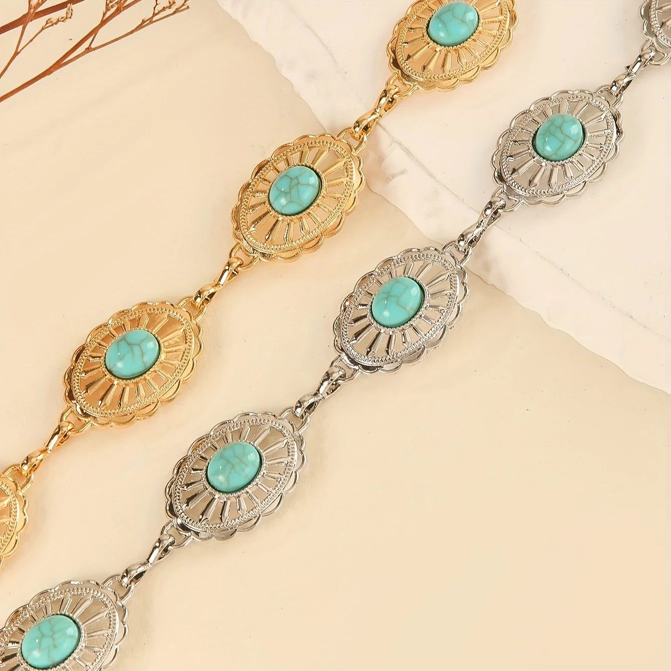 New Hollow Bohemian Style Waist Chain, Fashionable Adjustable Metal Jewelry Women Party Ethnic Vintage Belt Decoration.
