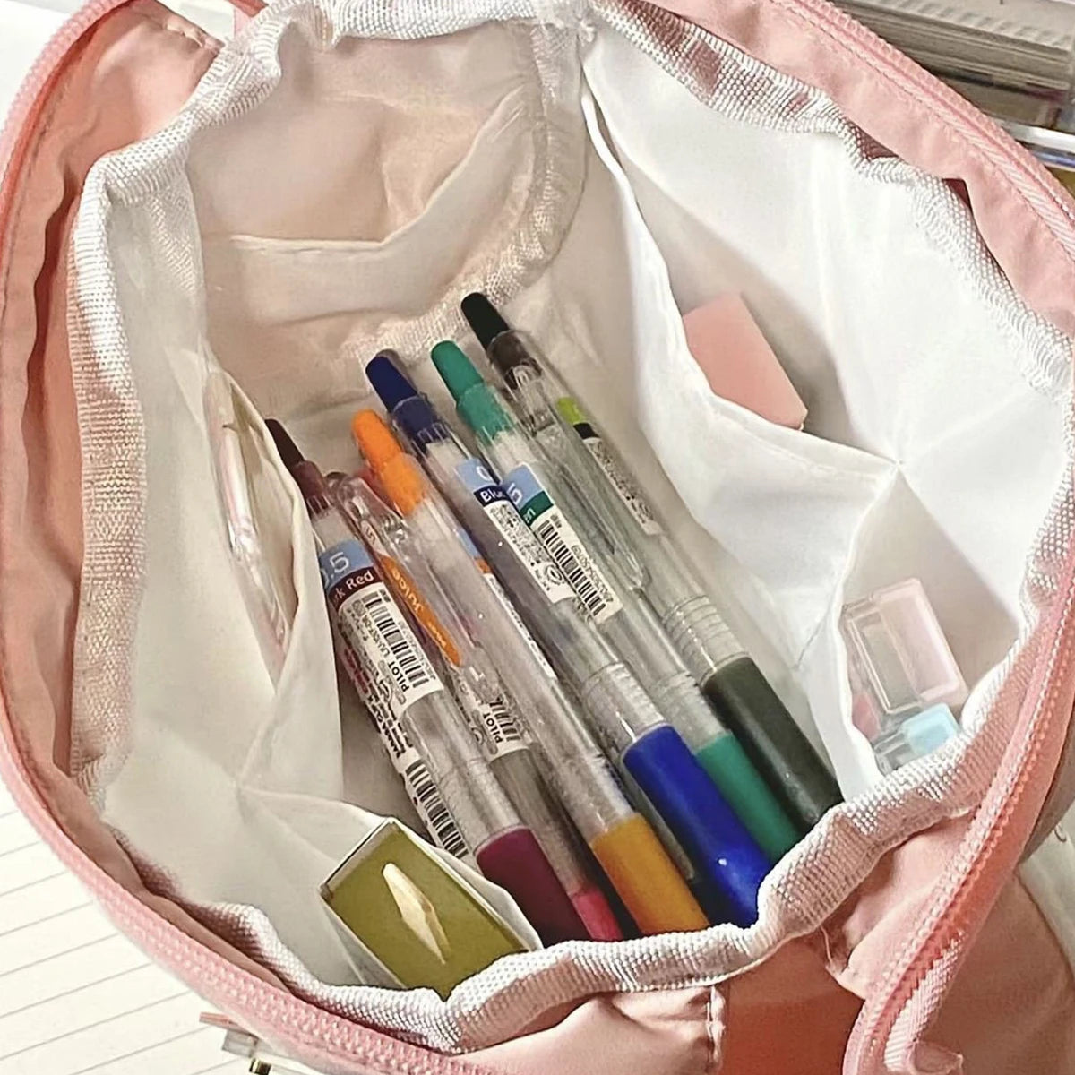 Multilayer Cute Dog Print Modular Pencil Case Ins Style Large Capacity Eco-Friendly Student Stationery Organizer & Makeup Bag