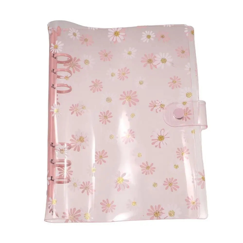 Loose Leaf Ring Student Stationery Journal Binder Binder File Folder Daisy Notebook Binder Literary Binder Shell Notebook Cover