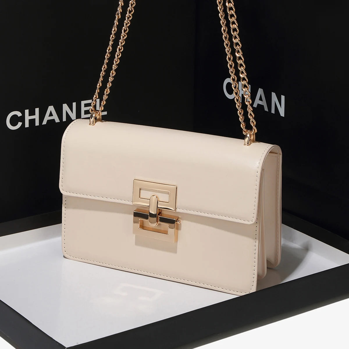 Belt Decoration Flip Cover Handbag Crossbody Bag
