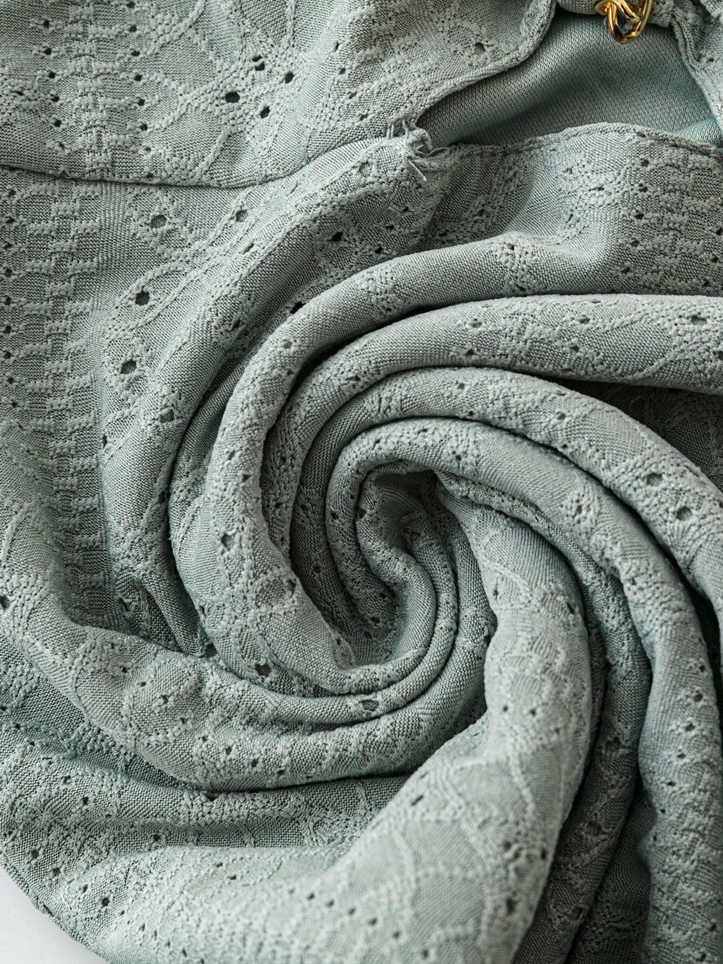 EMERY ROSE Women Fashion Solid Color Diamond Grid Pattern Printed Hollow Out Cami Dress