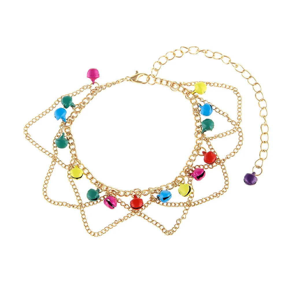 Bohemian Style Tassel Bell Anklet - Women'S Fashion Colorful Beach Foot Jewelry Wholesale Versatile & Unique Design Anklet