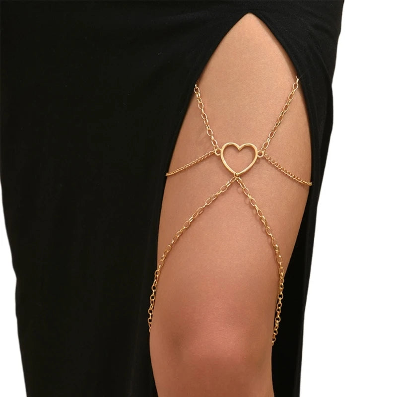 Shinning Boho Style Multi Layer Leg Harness Chain Gothic Thigh Chain for Bikini Dropshipping