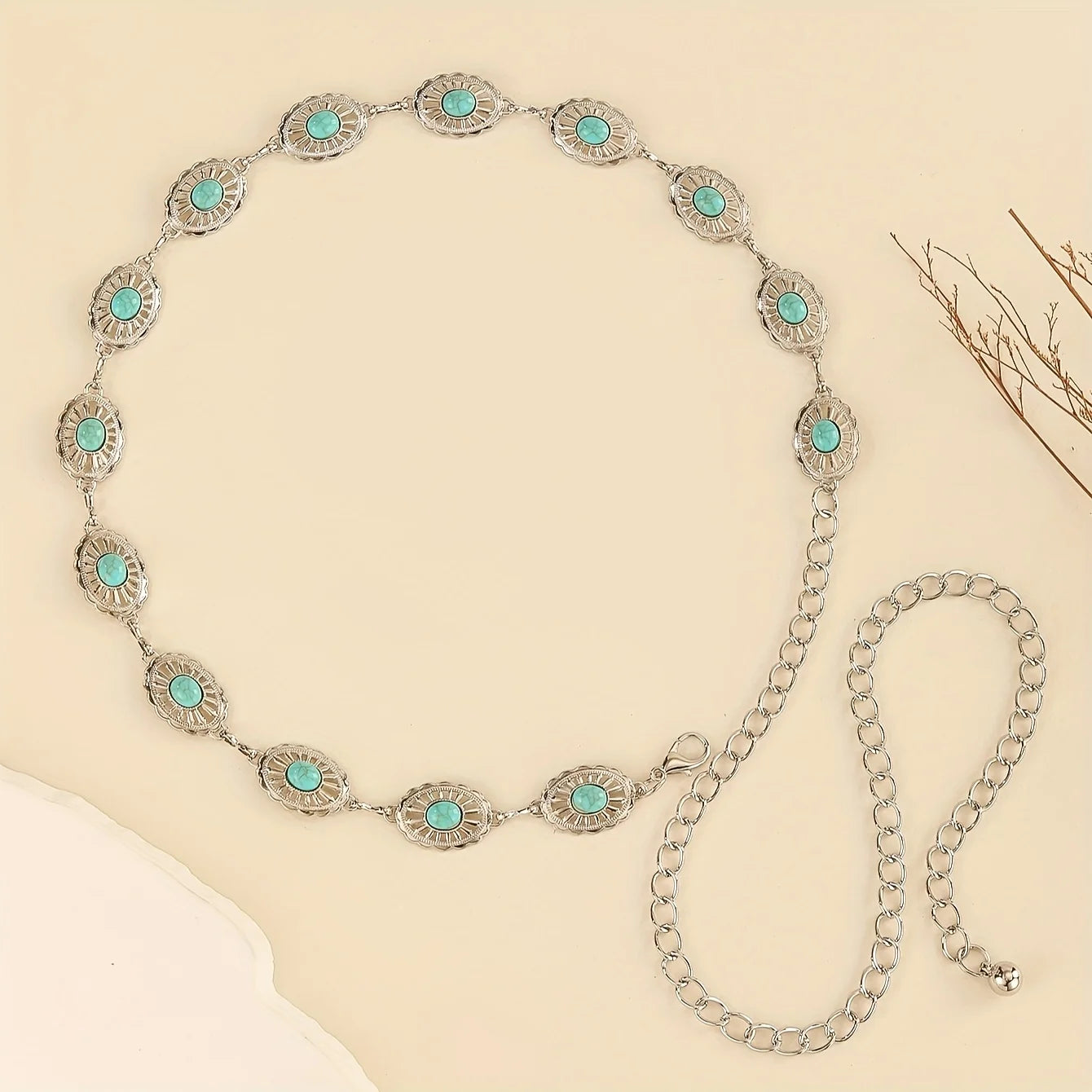New Hollow Bohemian Style Waist Chain, Fashionable Adjustable Metal Jewelry Women Party Ethnic Vintage Belt Decoration.