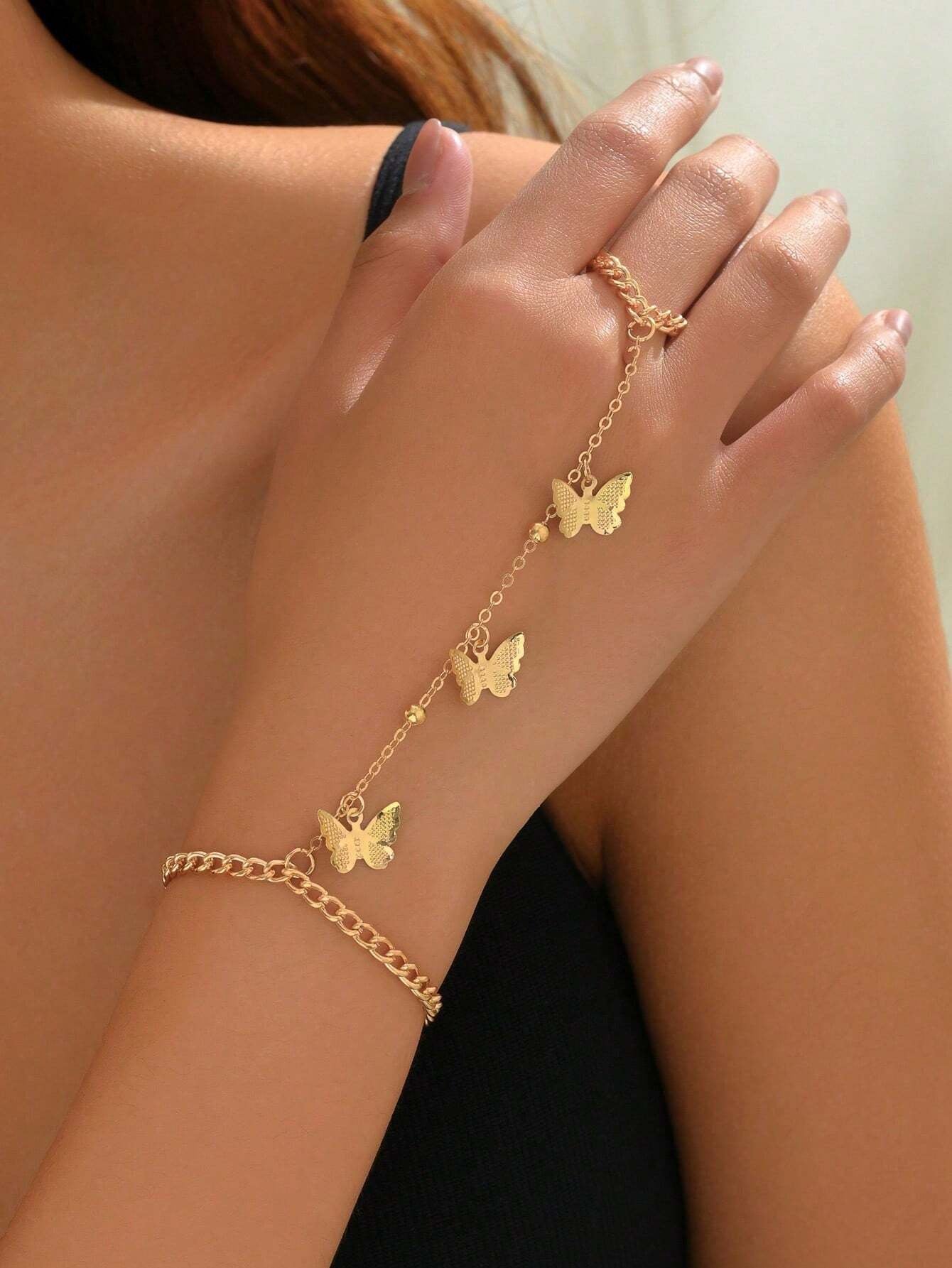 Butterfly Decor Mittens Bracelet