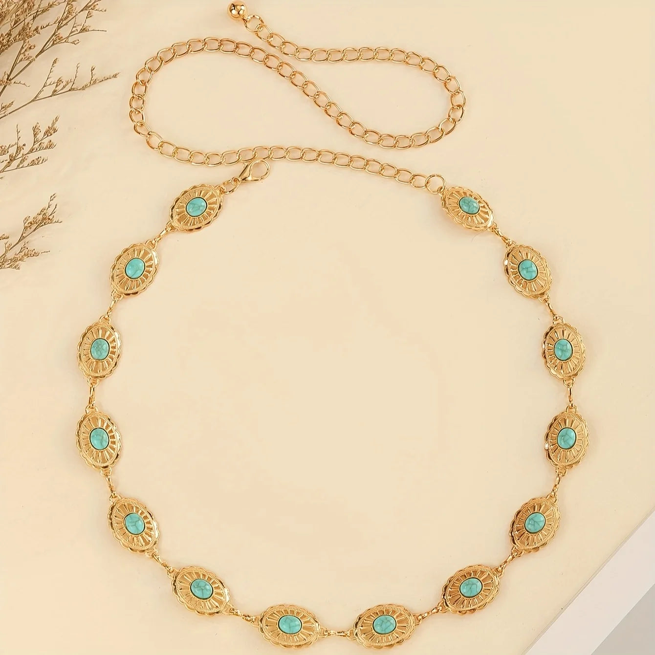 New Hollow Bohemian Style Waist Chain, Fashionable Adjustable Metal Jewelry Women Party Ethnic Vintage Belt Decoration.