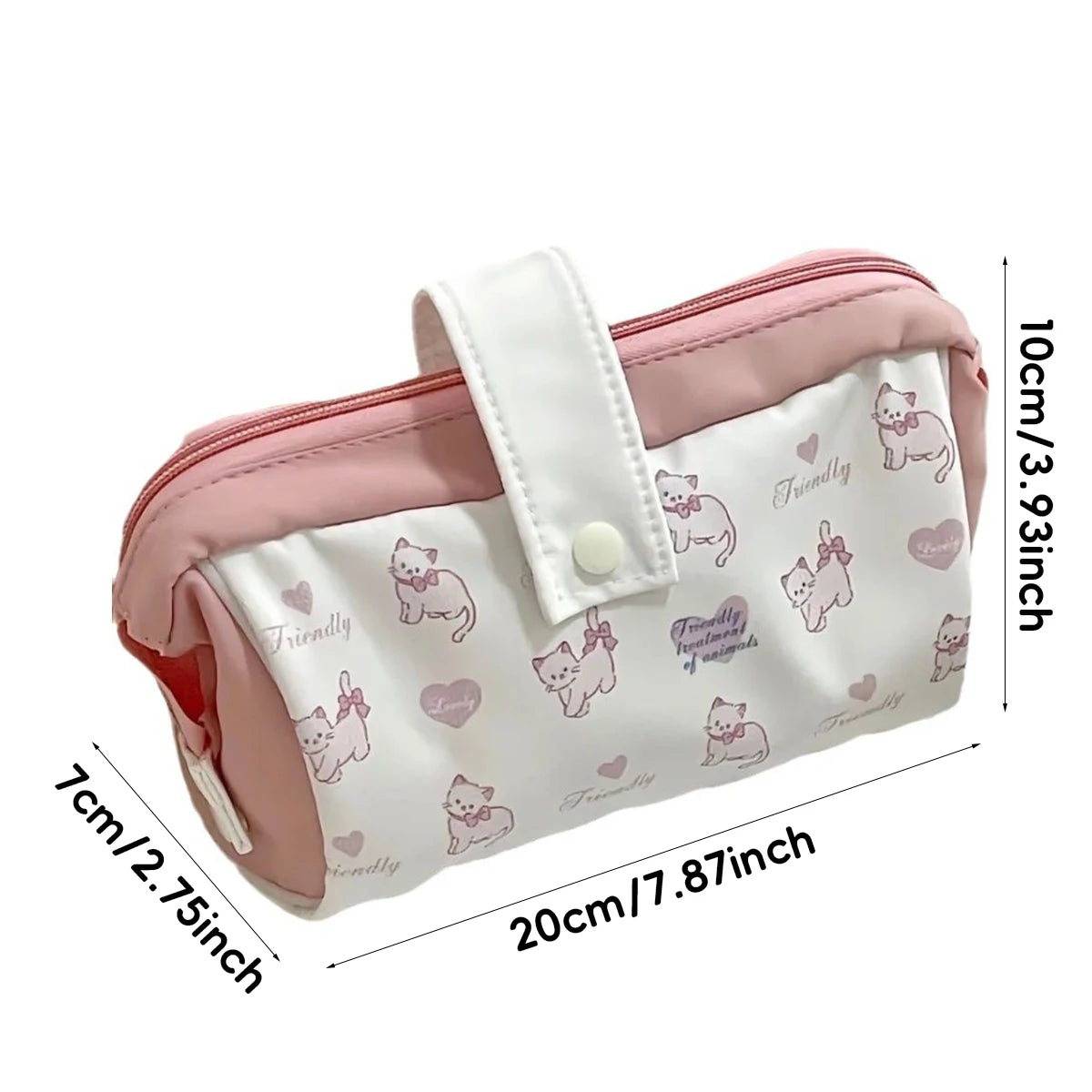Multilayer Cute Dog Print Modular Pencil Case Ins Style Large Capacity Eco-Friendly Student Stationery Organizer & Makeup Bag
