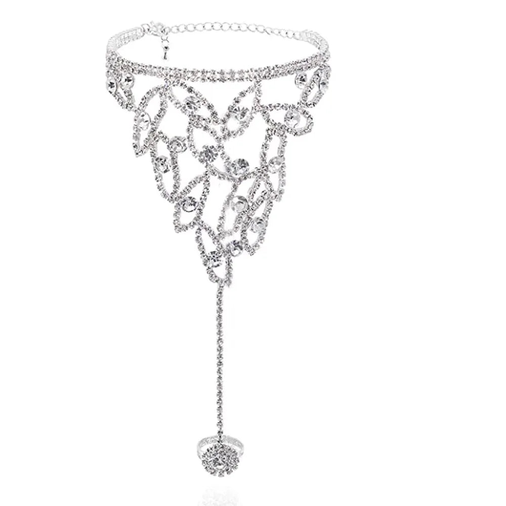 Stonefans 1PCS Fashion Finger Anklet Bracelet for Women Festival Accessories Barefoot Sandal Anklet Boho Jewelry Wholesale