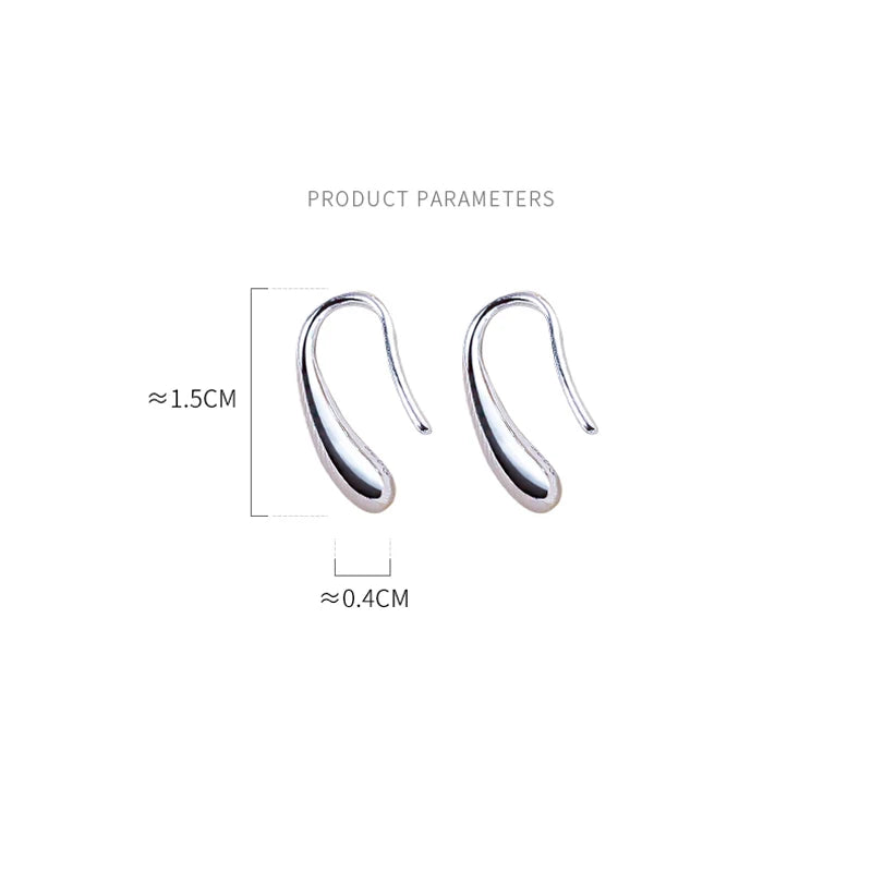 925 Sterling Silver Water Drop Shape Earrings for Women, Cute Simple Earring,  Retro Jewelry Party, Trendy And Modern Earring, Kind Birthday Gifts