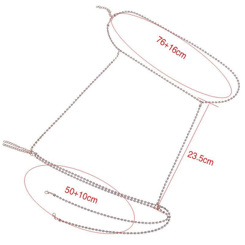 Sexy Metal Body Chain  Hollow Out Bling Rhinestone Patchwork Cover Up, Waist Leg Chain, Festival Accessories For Hot Body Chains