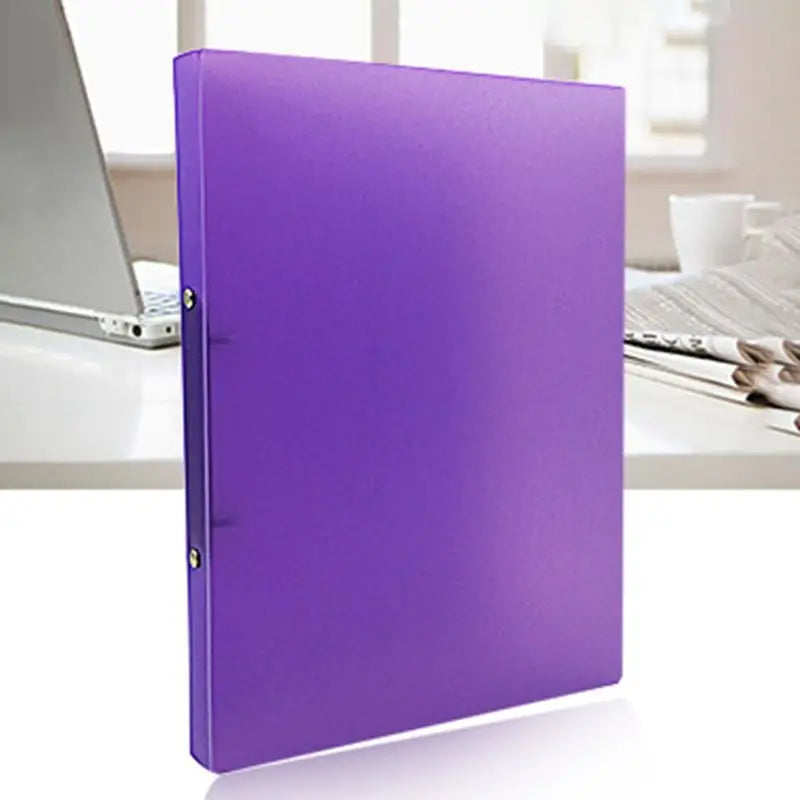 D5QC A4 Ring Binder Colorured Transparent Loose-Leaf Paper File Folder School Office Document Storage Supply