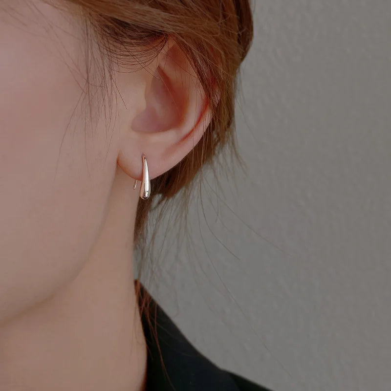 925 Sterling Silver Water Drop Shape Earrings for Women, Cute Simple Earring,  Retro Jewelry Party, Trendy And Modern Earring, Kind Birthday Gifts