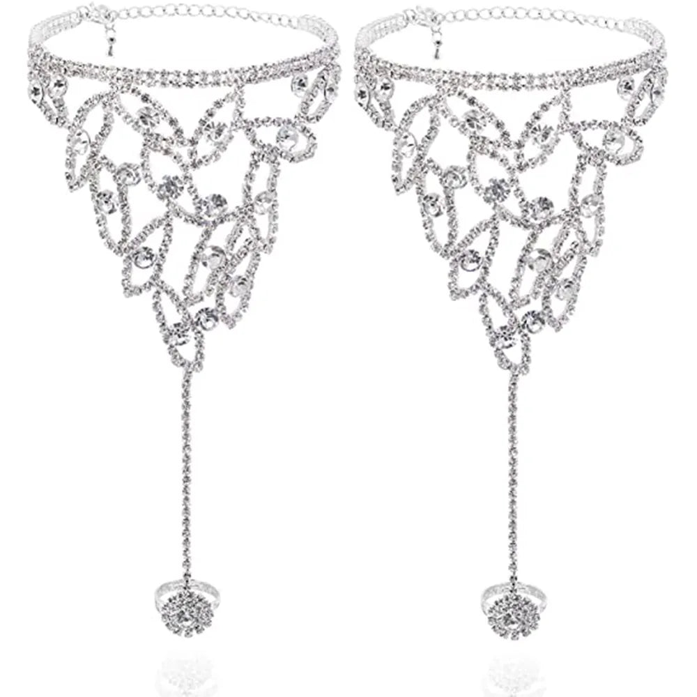 Stonefans 1PCS Fashion Finger Anklet Bracelet for Women Festival Accessories Barefoot Sandal Anklet Boho Jewelry Wholesale