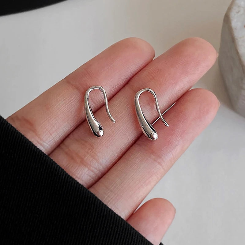 925 Sterling Silver Water Drop Shape Earrings for Women, Cute Simple Earring,  Retro Jewelry Party, Trendy And Modern Earring, Kind Birthday Gifts