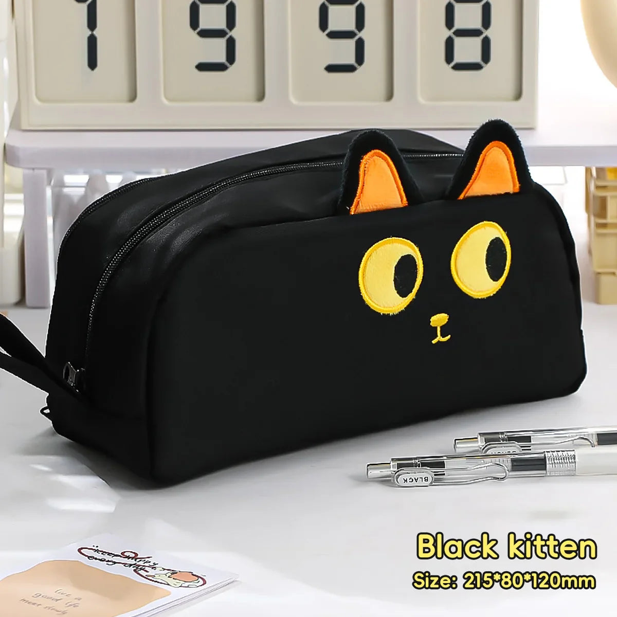 Kawaii Pencil Case for Girls Kapibara-San Large Capacity Makeup Bag Aesthetic School Office Supplies (Cartoon Animal Design)