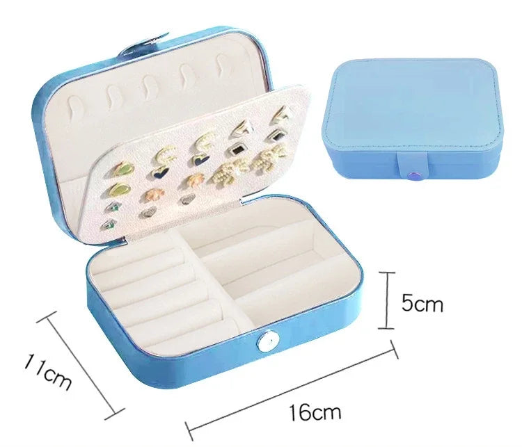 Portable Jewelry Box Jewelry, Beautiful Boxes Button Leather Storage Zipper Jewelers, The Best Gift For Her, Kind Travel Organizer Storage Case For Accessories And Make Up, The Best Organizer Accessories For Home
