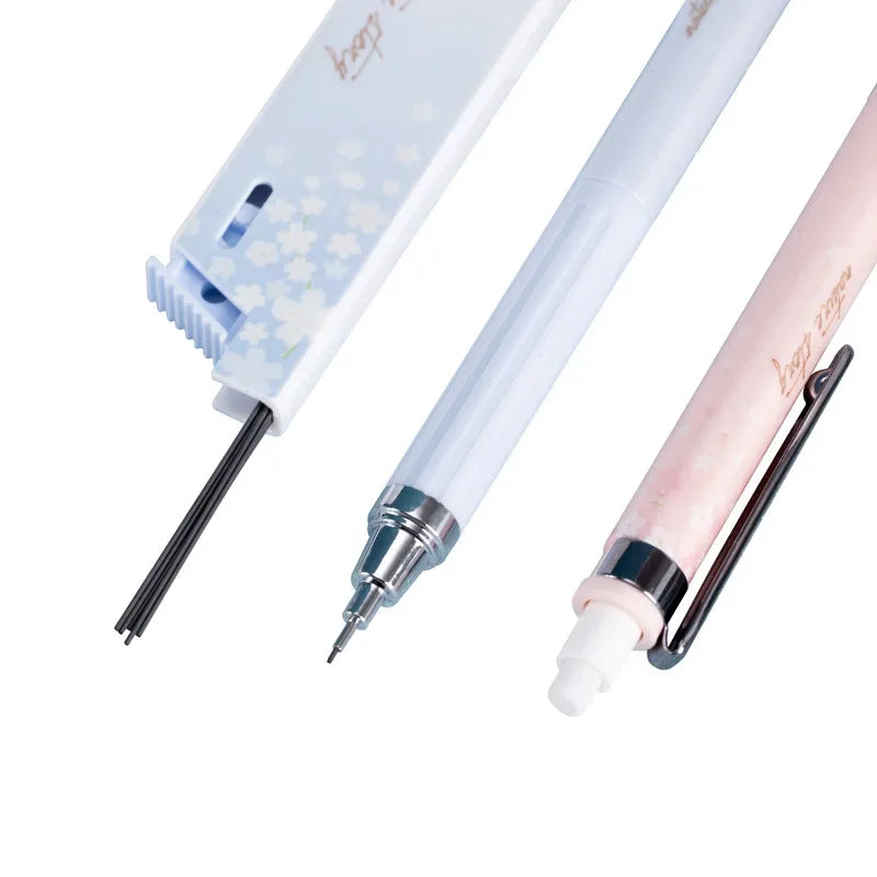 6Pcs/set Kawaii Lovely Fresh Cherry Sakura Mechanical Pencil  0.5mm Automatic Pencil for Student School Office Supplies