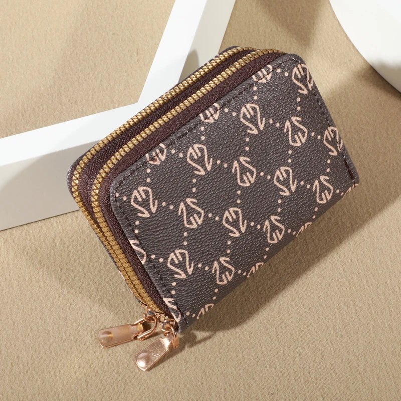 European and American style card bag for women, multi-slot, exquisite, high-end, compact ID bag, large-capacity driver's license