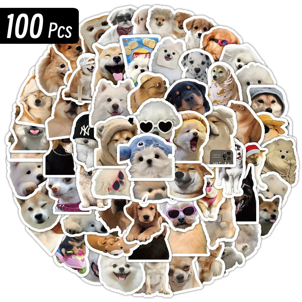 16 Style Funny Dog, Nice Cat Animal Meme Waterproof Graffiti Sticker Aesthetic Decorative Luggage Laptop Phone Scrapbook Kids Stickers