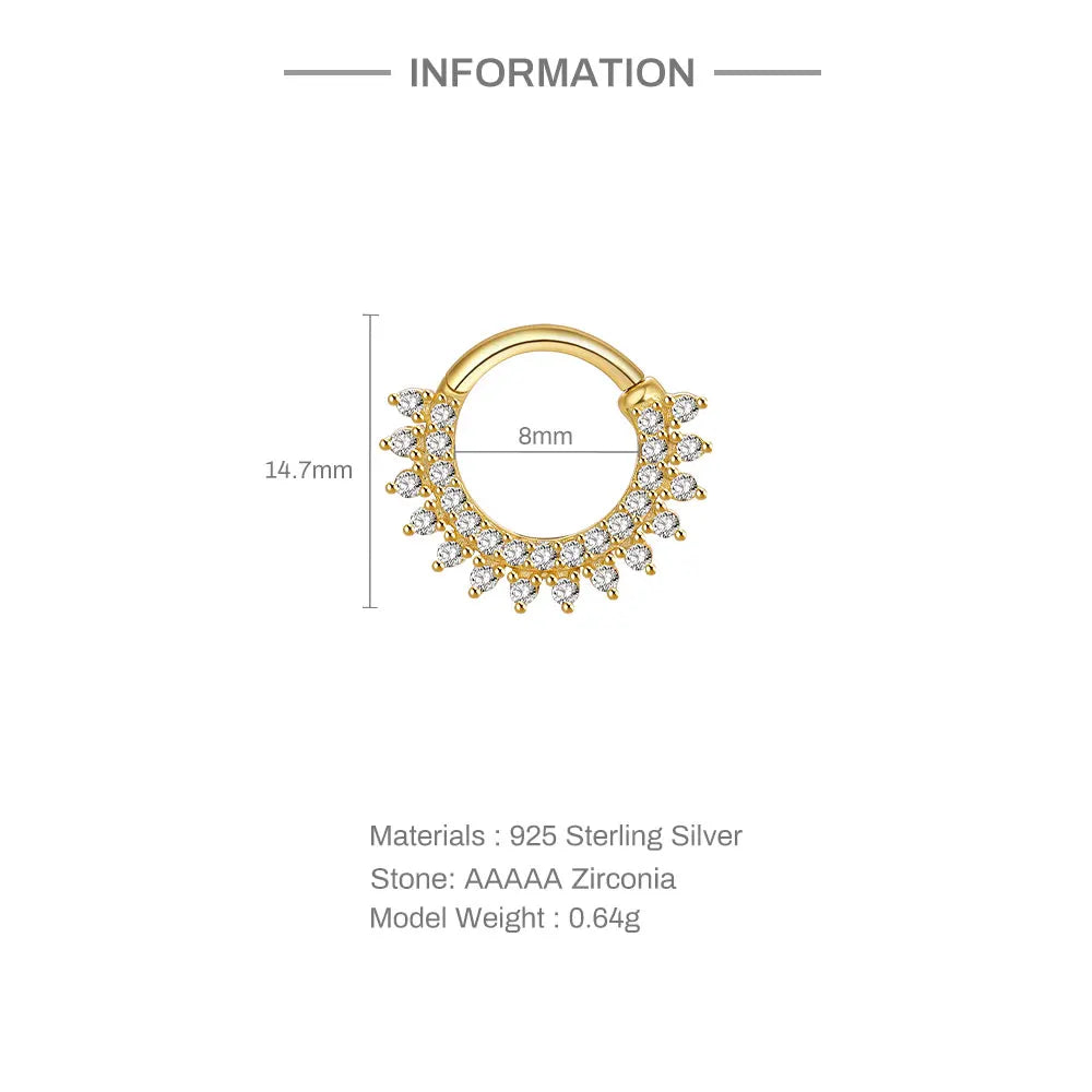 925 Sterling Silver 1pc, Geometry Multi Piercing Stud Earrings For Women, K Gold Simple Elegant Tassel Jewelry, beautiful Gift