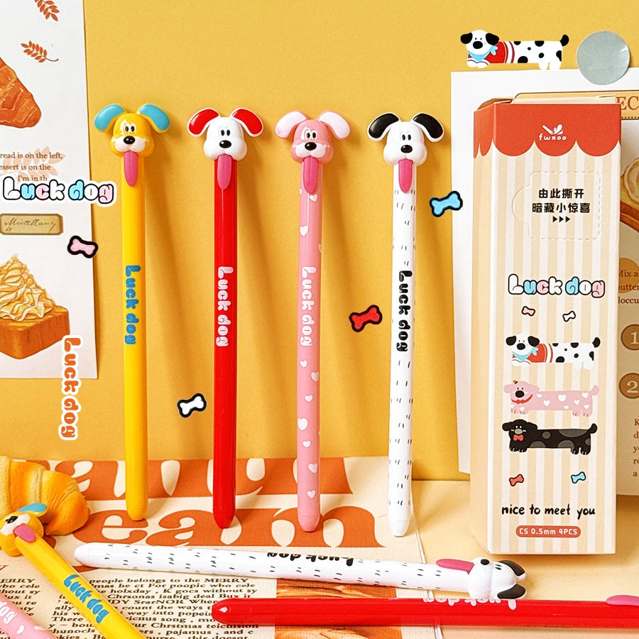 The Best Kawaii Stationery Aesthetic stationery supplies school items carton dog gel pens, cute Funny pens Ballpoint pen For Children, Elegant pens Gift For Students