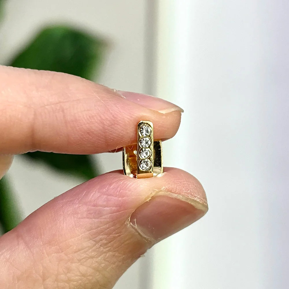 The Best Fashion CZ Stone Vertical Bar Teeth Grillz Braces Hip Hop 4 Zircon Tooth Caps Dental Grills For Women Men Girls, Great Gift Jewelry