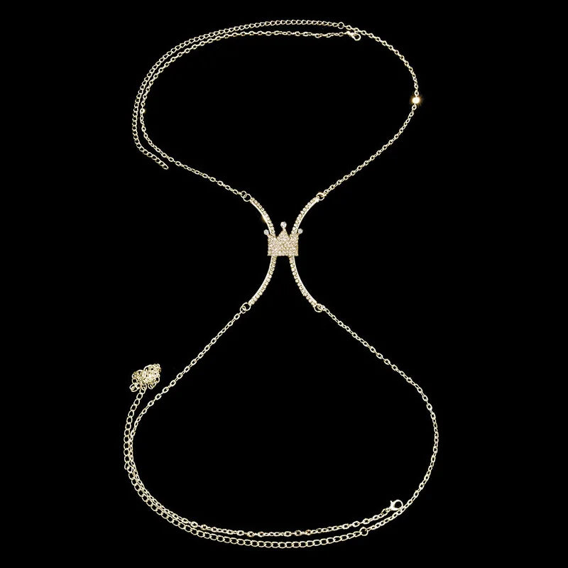 Kind Metal Chest Bracket, Beautiful Body Jewelry Bra Chain For Girls, Chain Top Bikini Halter Bra, New Banquet Breast Support