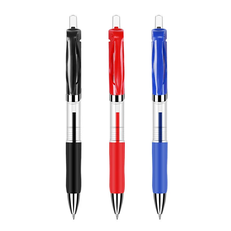 Retractable Ballpoint pen Set Black/red/blue ink for writing 0.5mm Gel Pen refills Office accessories school supplies Stationery