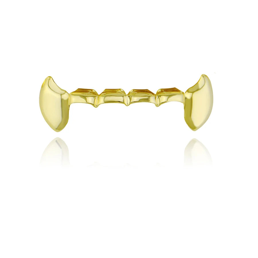 Hip Hop Classic Single Teeth Grillz Golden Tooth, Caps Decor Gold Plated Dental Grills Body Jewelry For Women And Men, New Gift Idea