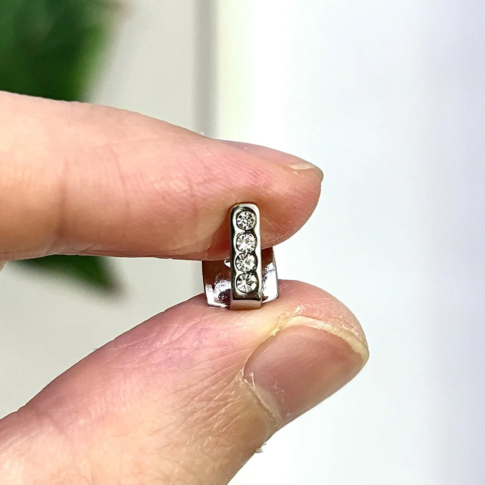 The Best Fashion CZ Stone Vertical Bar Teeth Grillz Braces Hip Hop 4 Zircon Tooth Caps Dental Grills For Women Men Girls, Great Gift Jewelry