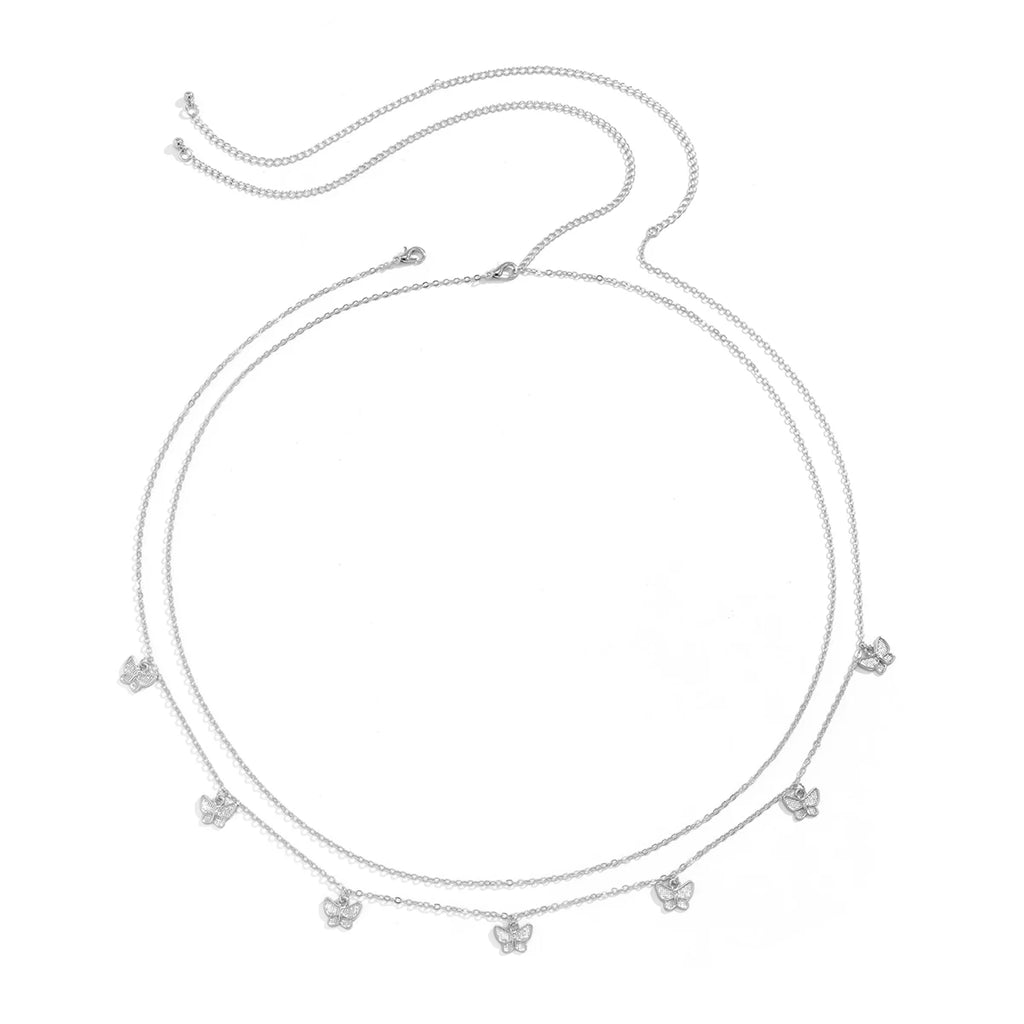 Klassische Retro süße Schmetterling Taille Bauchkette für Frauen Sommer Strand einfache Körperkette Urlaub Schmuck Zubehör Geschenk