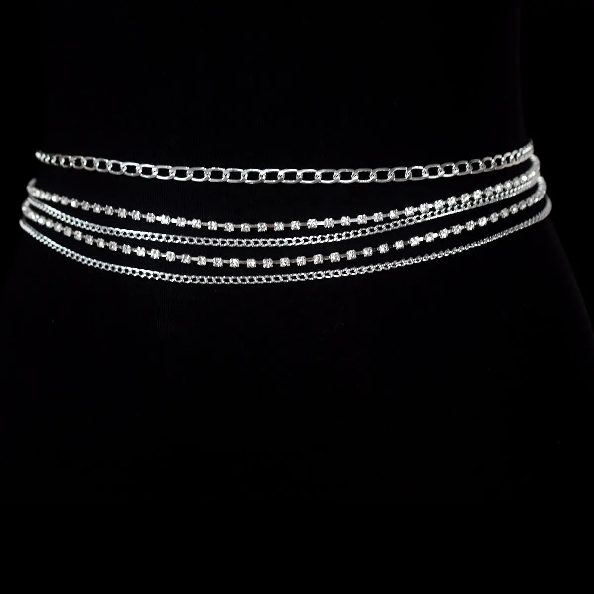 Sexy Shiny Women's Body Jewelry, Fashion Love Crystal Waist Chain With Rhinestone Music, Unique Beach Party Clothing Accessories