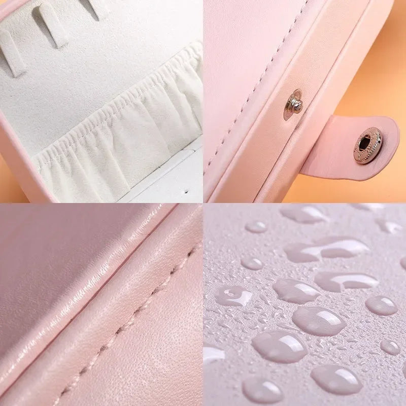 Portable Jewelry Box Jewelry, Beautiful Boxes Button Leather Storage Zipper Jewelers, The Best Gift For Her, Kind Travel Organizer Storage Case For Accessories And Make Up, The Best Organizer Accessories For Home