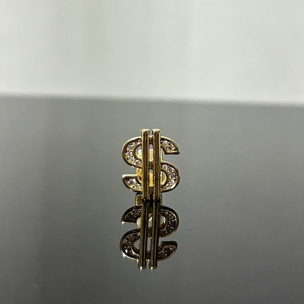 Cubic Zircon Dollar Teeth Grillz, Hip Hop Punk CZ Stone Tooth, Pretty Caps For Women Men, Jewelry Rapper Gift Cosplay