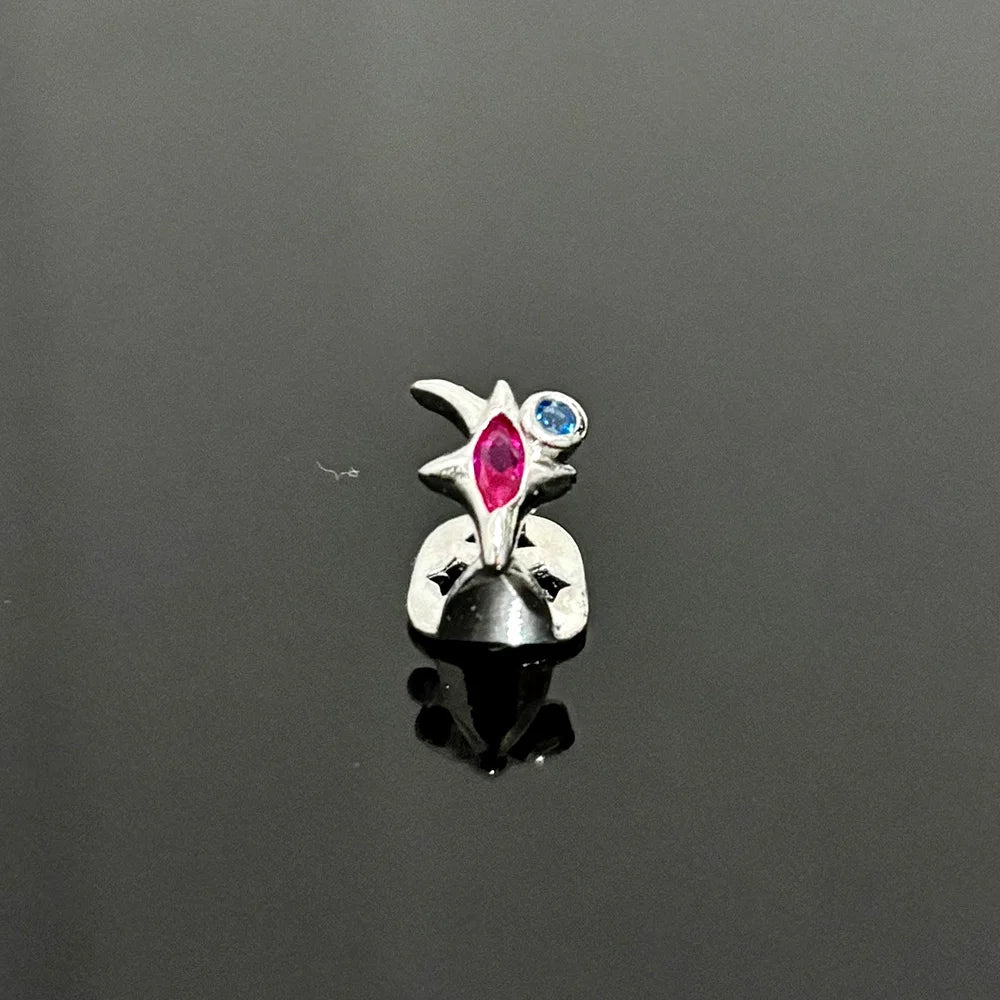 RACHELZ Hip Hop Purple Zircon Star Teeth Grillz Y2K Vintage Single Blue CZ Stone Tooth Caps For Women Men Jewelry Dental Grills