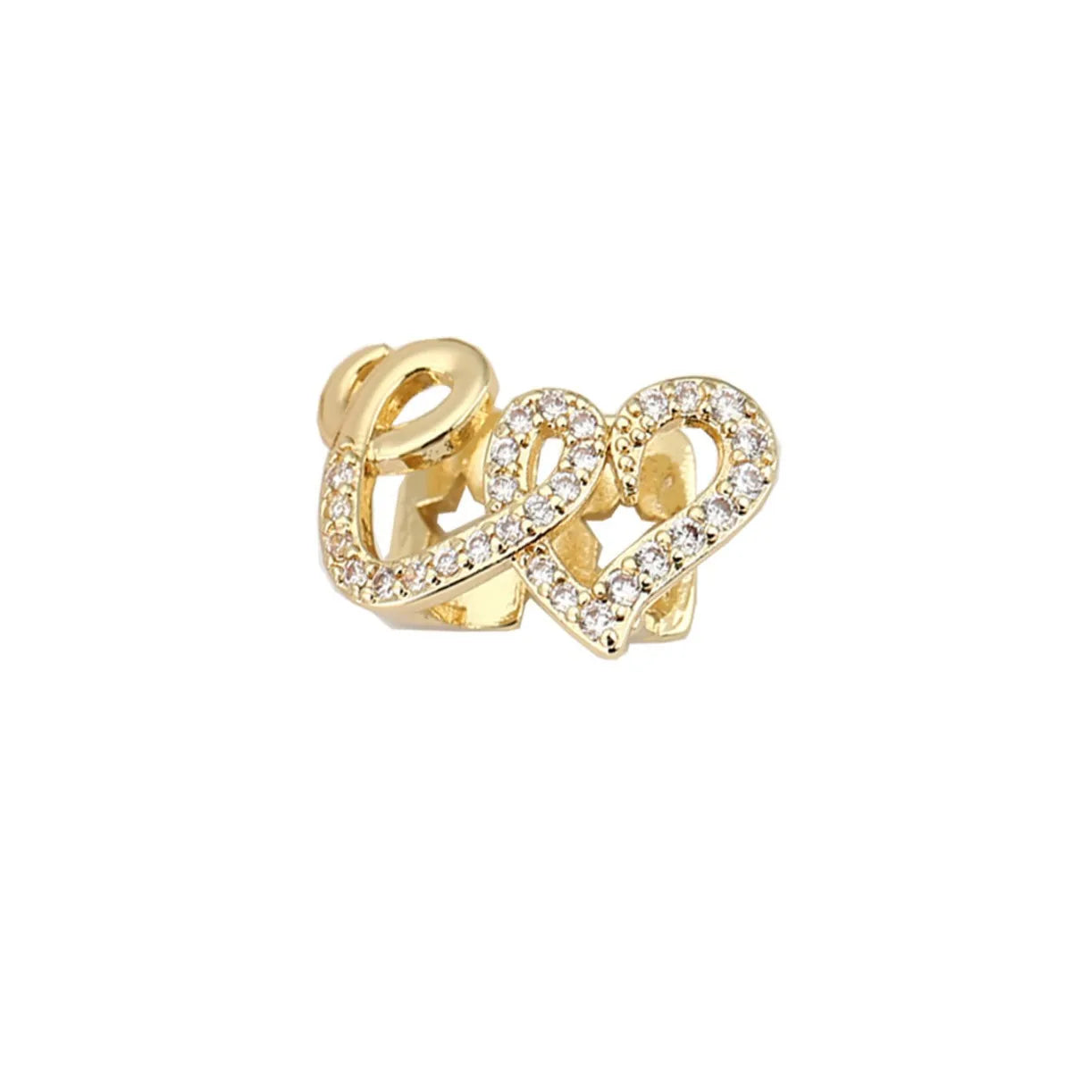 1/2/5Pcs Punk Copper Double Heart Teeth Caps for Women And Men, Hip Hop Zircon Hollow Love Tooth Grillz Couple Jewelry Accessories