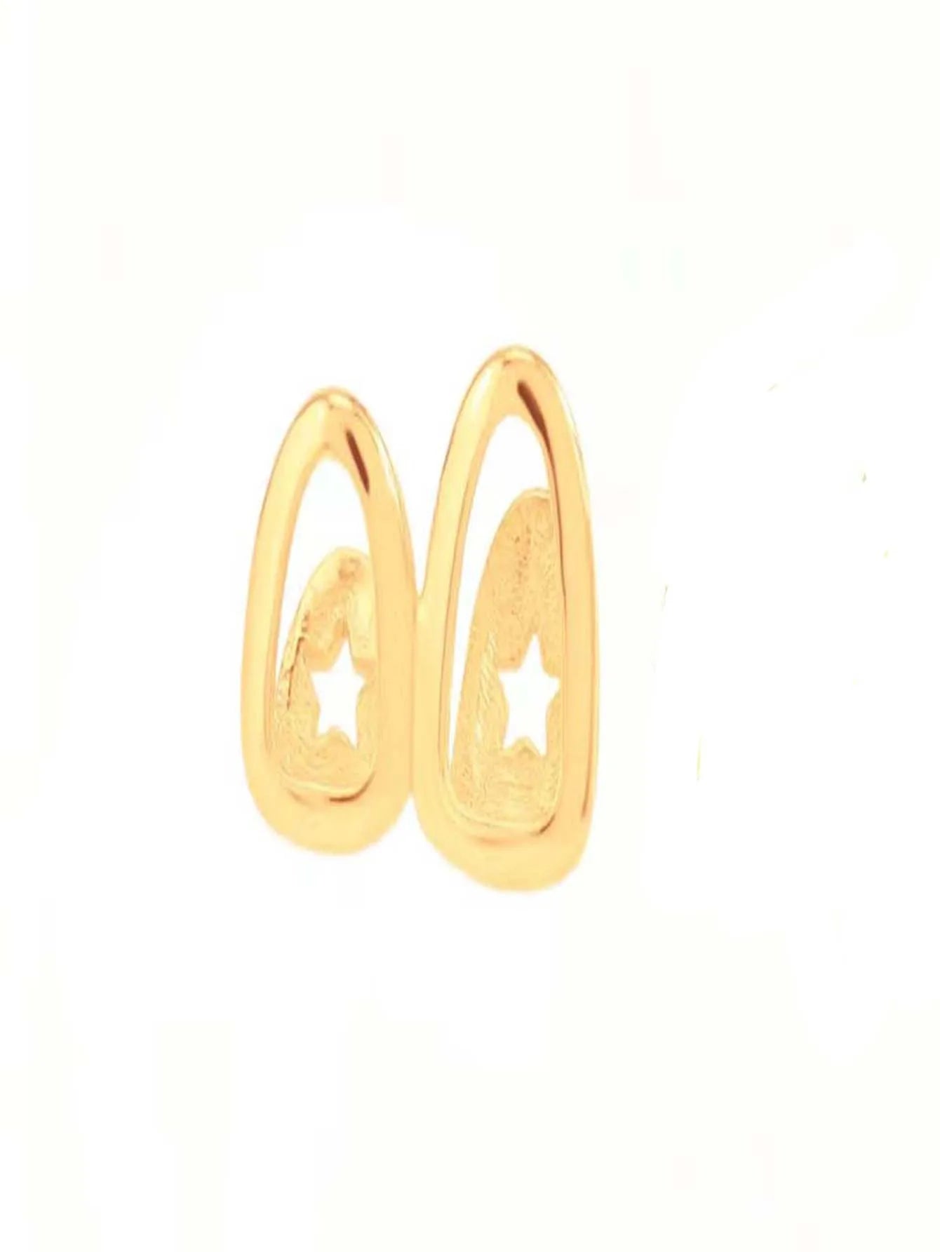 Hip Hop Hollow Double Teeth Grillz Punk 14K Gold Plated Tooth Caps Decor Braces Dental Grills For Women Men Jewelry