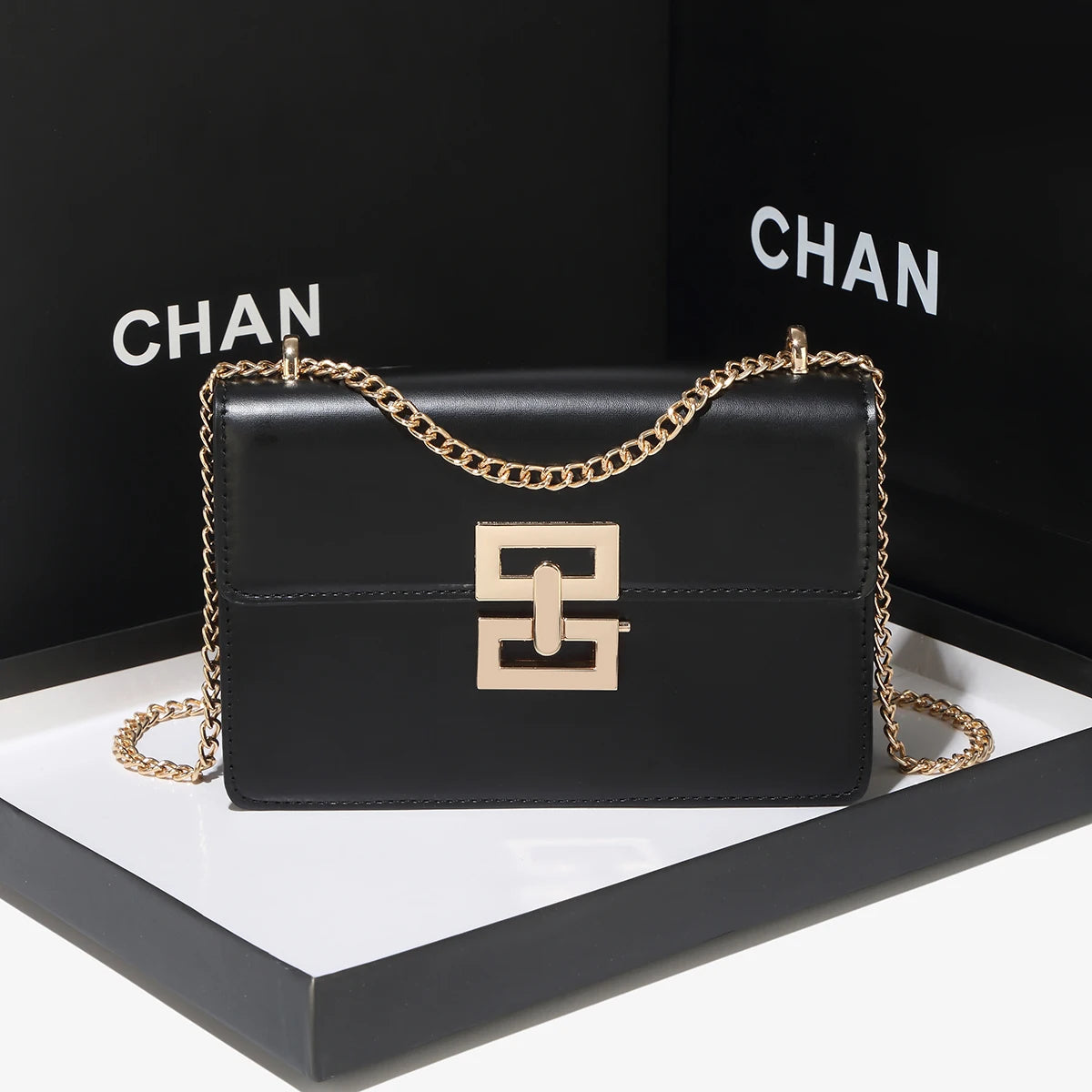 Belt Decoration Flip Cover Handbag Crossbody Bag