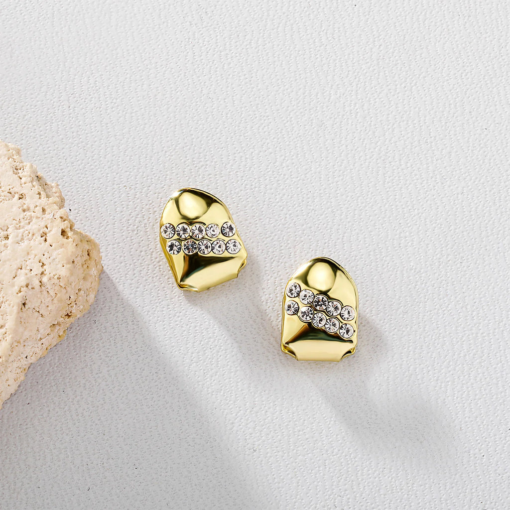 TOPGRILLZ New Gold Color Plated Hip Hop Single Teeth Grillz Cap Top Tooth GRILLZ for Halloween Christmas Party Jewelry,Gift